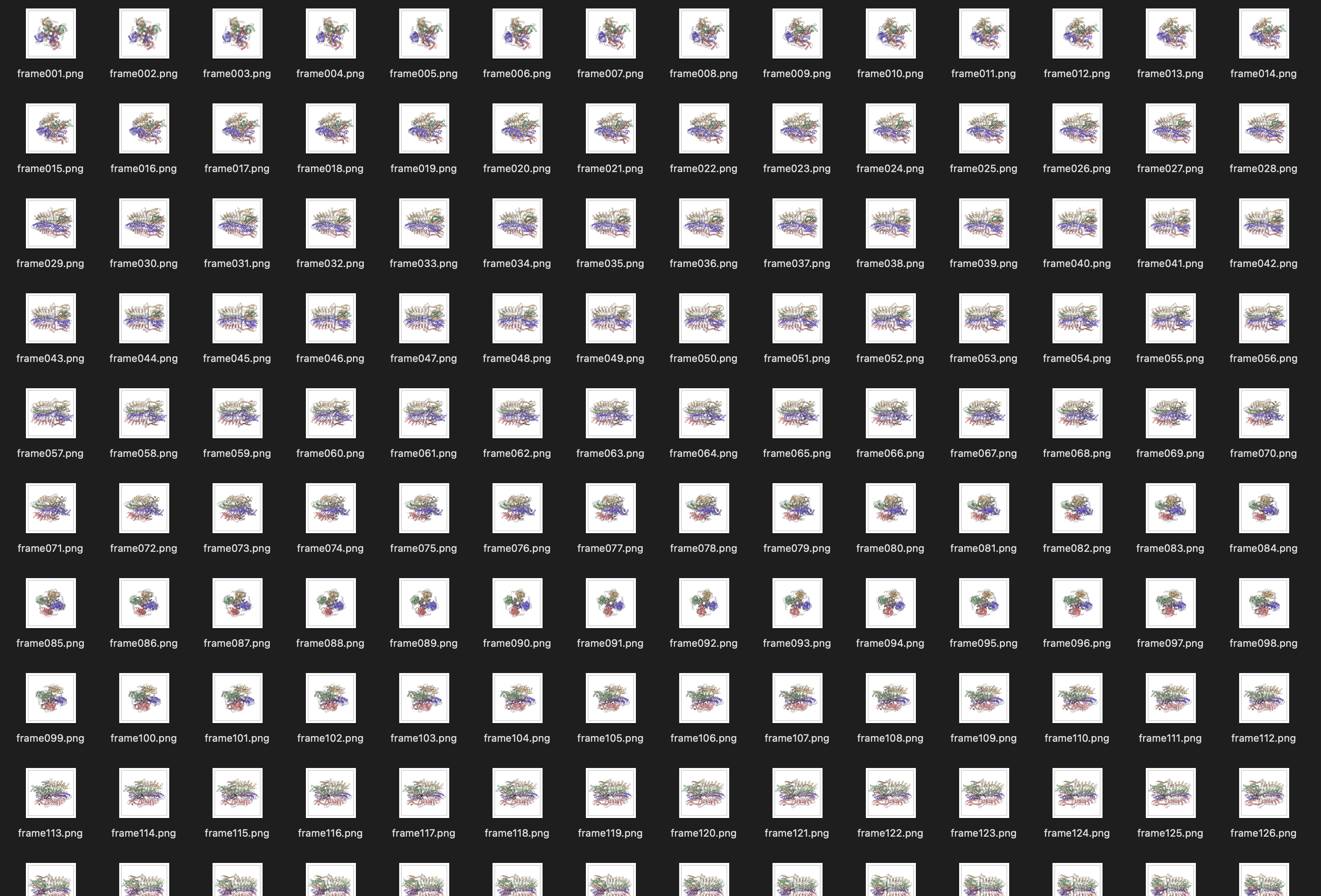 Frames from ChimeraX